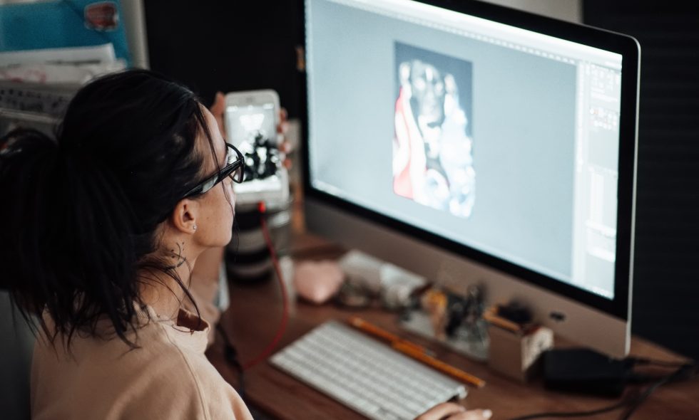 Fiverr graphic designer uses photoshop to create small business image.
